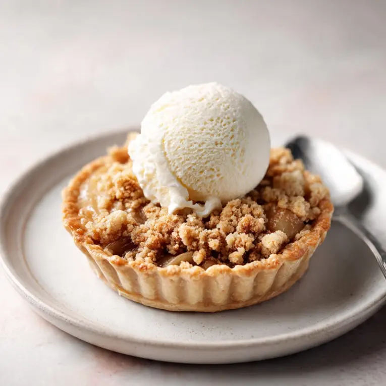 Apple Crumble with Ice Cream
